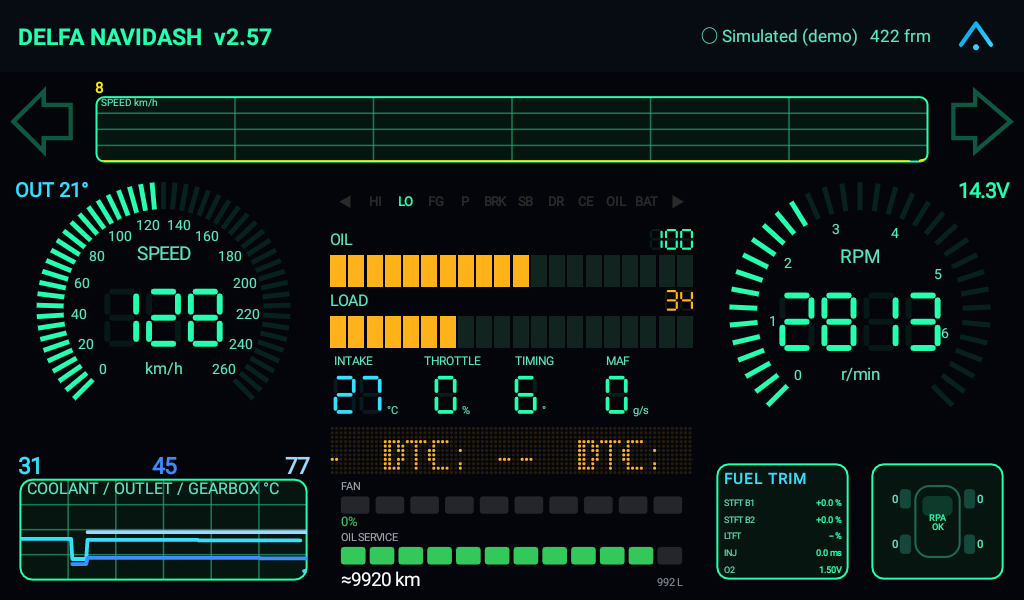 NaviDash digital instrument cluster on a BMW E46 head unit